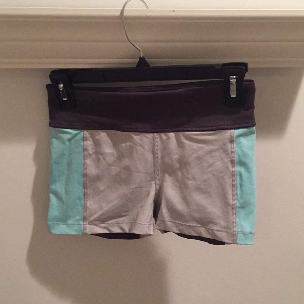 Tri-Colored Workout Spandex Shorts